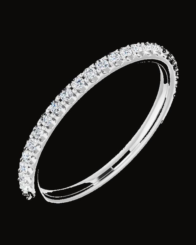 Accented Band — 14K Yellow / White Gold