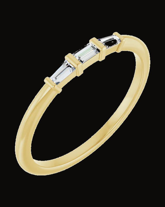 1/6 CTW Natural Diamond Stackable Ring — 14K Yellow Gold · 1.5 mm