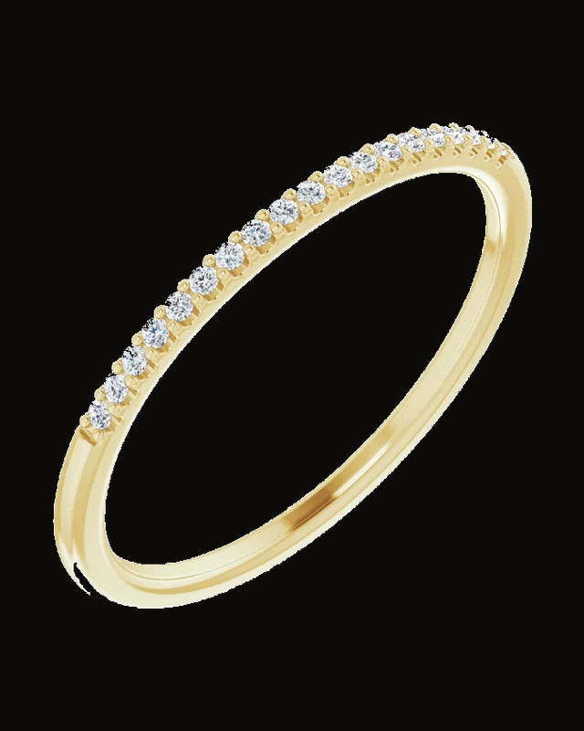 0.08 CTW Natural Diamond Band — 14K Yellow Gold · 0.9 mm