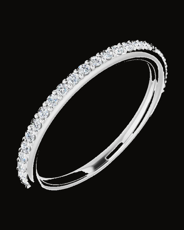 1/4 CTW Lab-Grown Diamond Band — 14K White / Yellow Gold · 1.7 mm