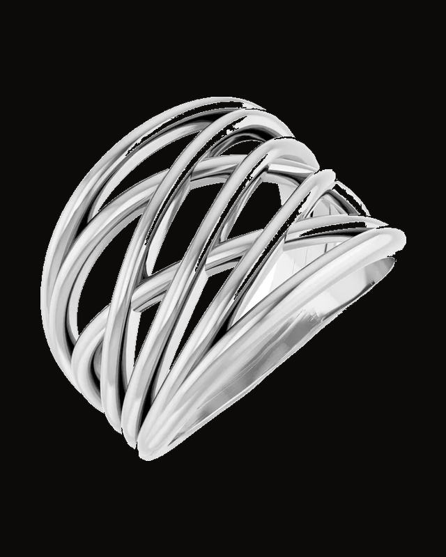 Criss-Cross Ring — Sterling Silver · 2.89 mm