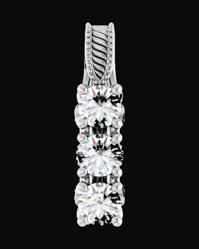 5/8 CTW Lab-Grown Diamond Pendant — Rhodium-Plated on 14K White Gold