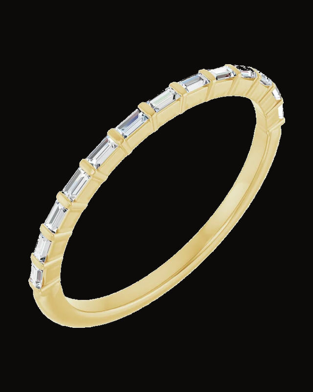Channel-Set Anniversary Band — 14K Yellow / White Gold