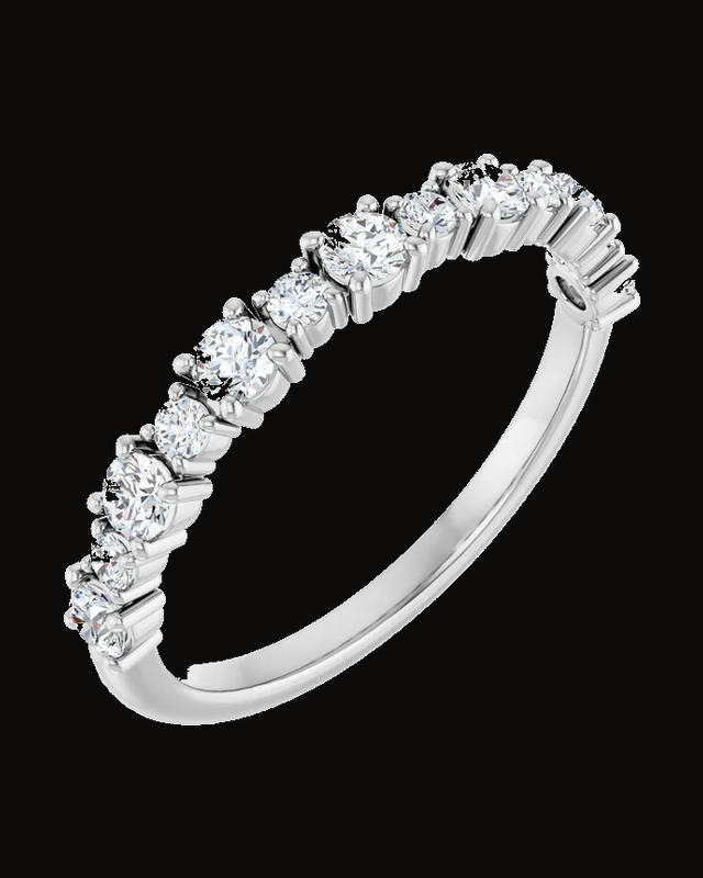 1/2 CTW Lab-Grown Diamond Anniversary Band — 14K Yellow / White Gold
