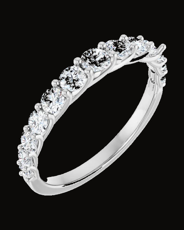 3/4 CTW Lab-Grown Diamond Anniversary Band — Rhodium-Plated on 14K White Gold · 1.94 mm