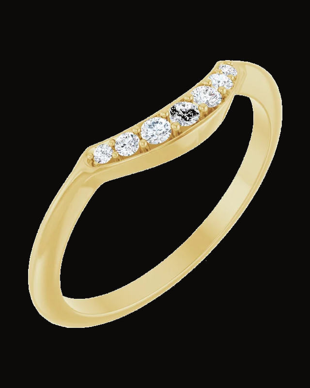1/8 CTW Natural Diamond Contour Band — 14K Yellow Gold · 1.7 mm