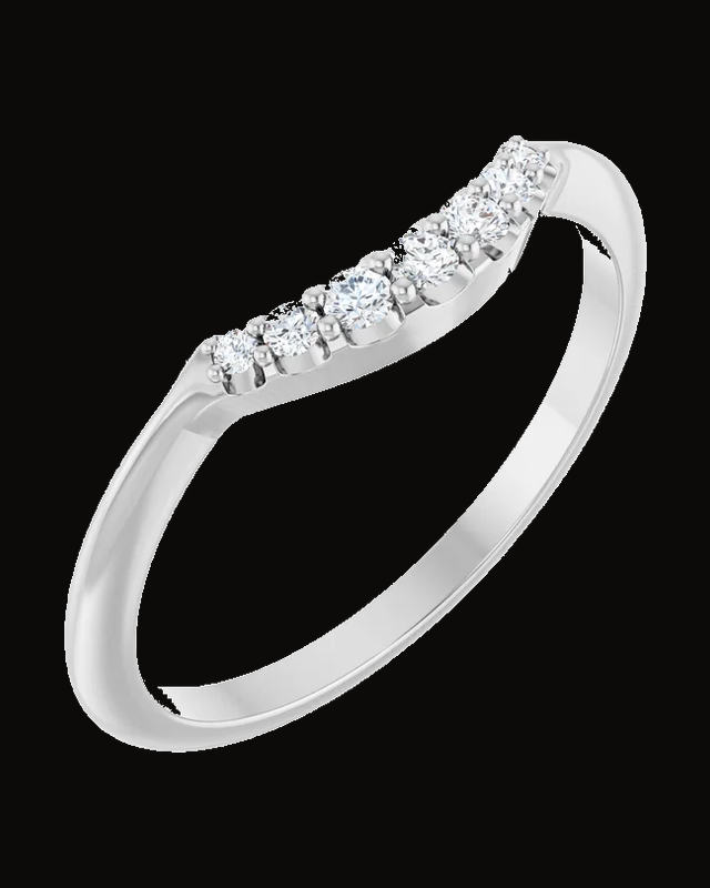 1/8 CTW Natural Diamond Contour Band — 14K White / Yellow Gold · 1.5 mm