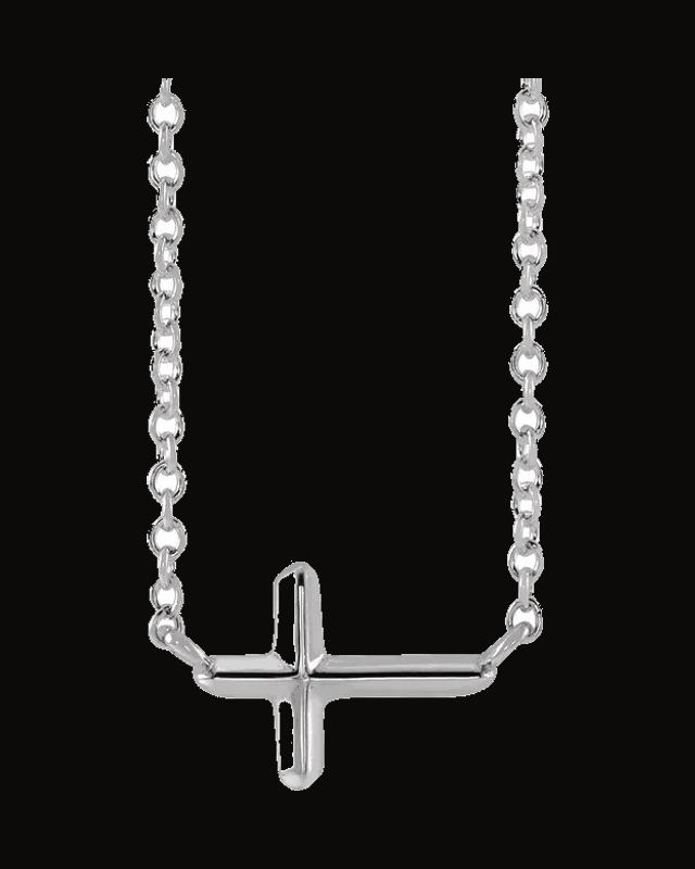 Sideways Cross Necklace or Center