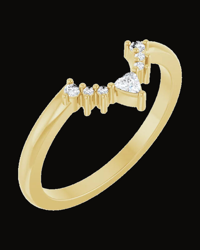 1/10 CTW Natural Diamond Contour Band — 14K Yellow / White Gold · 1.5 mm