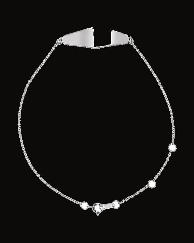 Engravable Curved Bar Bracelet — Sterling Silver