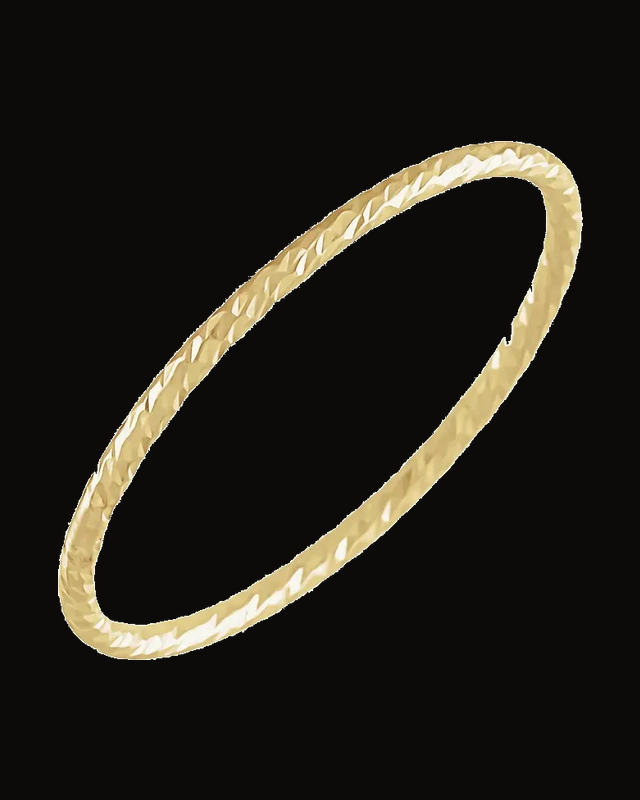 Faceted Stackable Ring — 14K Yellow Gold · 1 mm