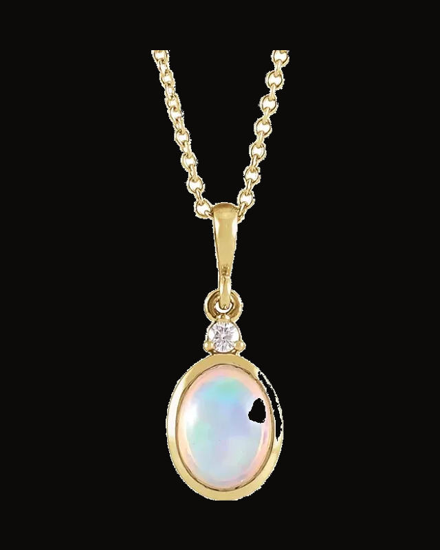 Cabochon Bezel-Set Necklace or Pendant
