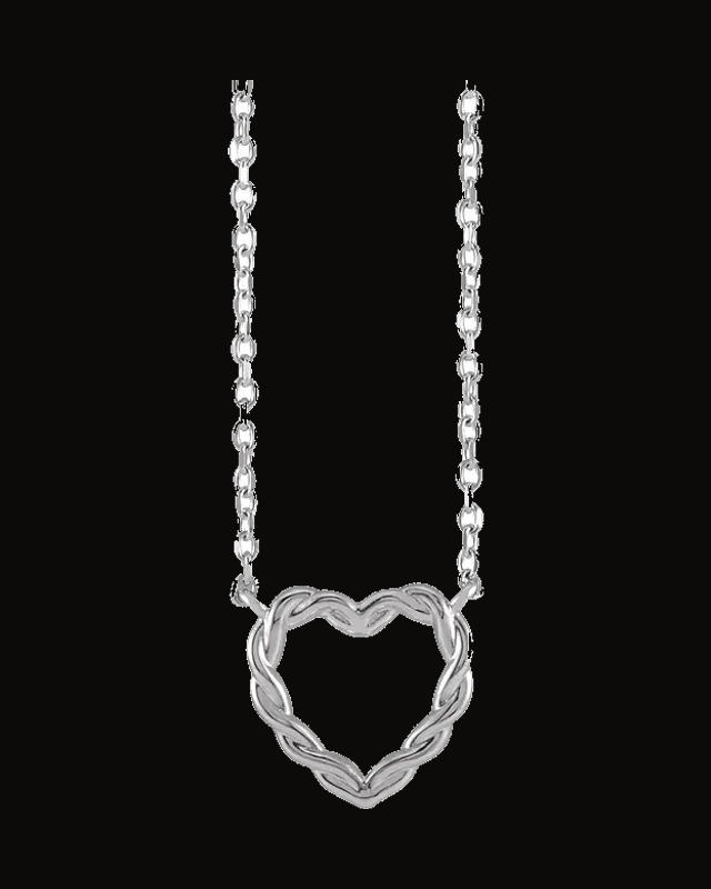 Rope Heart Necklace or Center — Sterling Silver