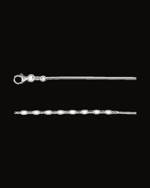 Adjustable Round Omega Chain — Silver-Plated on Sterling Silver