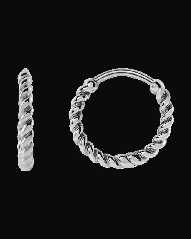 Twisted Rope Hoop Earrings