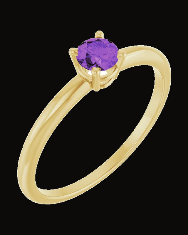 Youth Birthstone Ring — 14K Yellow Gold · 3.3 mm · Size 3