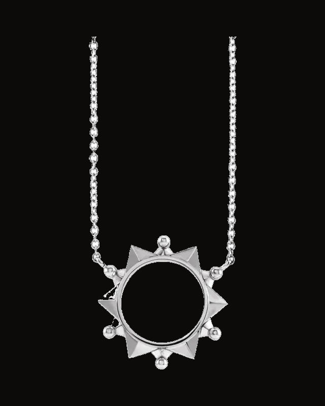 Geometric Necklace or Center — Sterling Silver