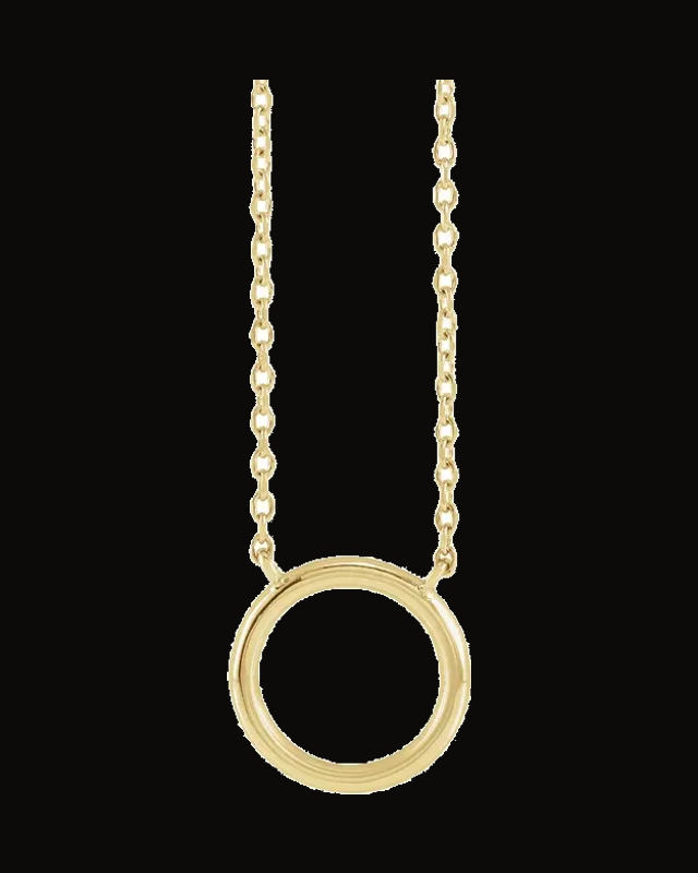 Circle Necklace or Center — 14K Yellow / White Gold