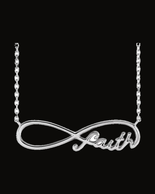 Infinity-Inspired Faith Necklace or Center — Sterling Silver