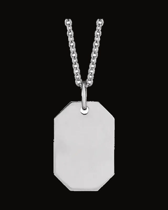 Engravable Dog Tag Necklace or Pendant