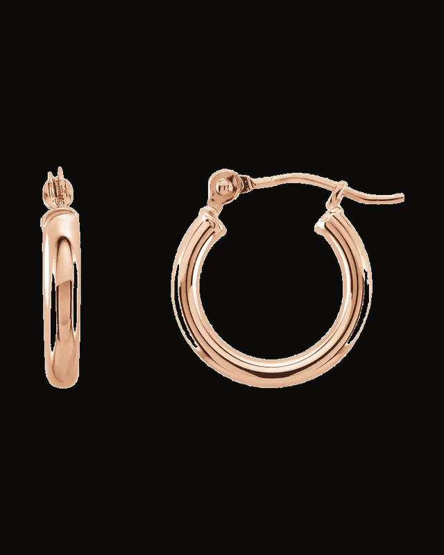 Round Tube Hoop Earrings