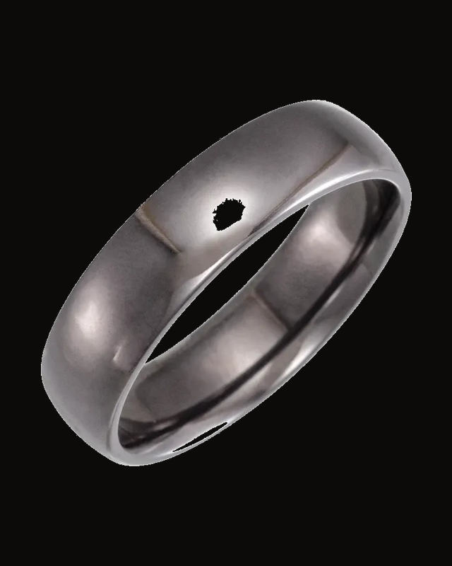 Comfort-Fit Half Round Band — Tantalum