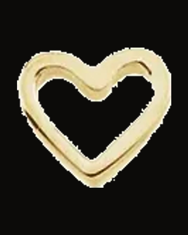 Heart Slide Pendant — 14K White / Yellow Gold