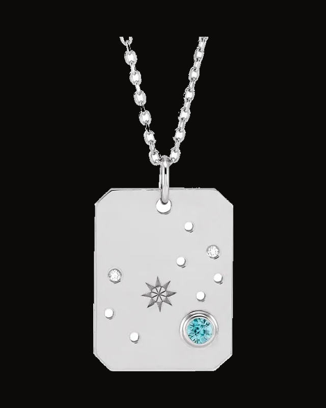 Zodiac Constellation Necklace or Pendant — Sterling Silver · 0.01 CTW