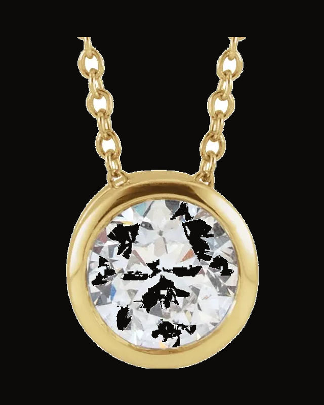 1/4 Ct Lab-Grown Diamond Solitaire Necklace