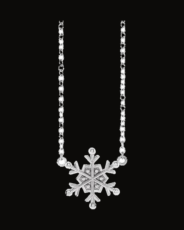 Petite Snowflake Necklace or Center — Sterling Silver