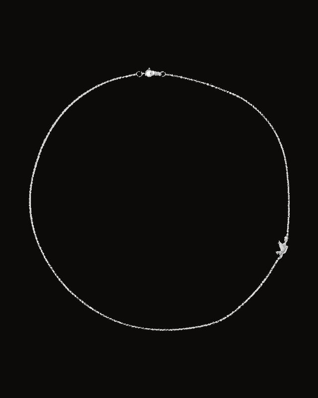 Off-Center Holy Spirit Dove Necklace — Sterling Silver