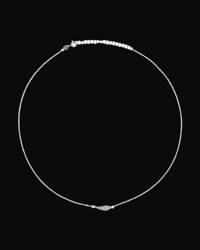 Angel Wing Necklace — Rhodium-Plated on 14K White Gold