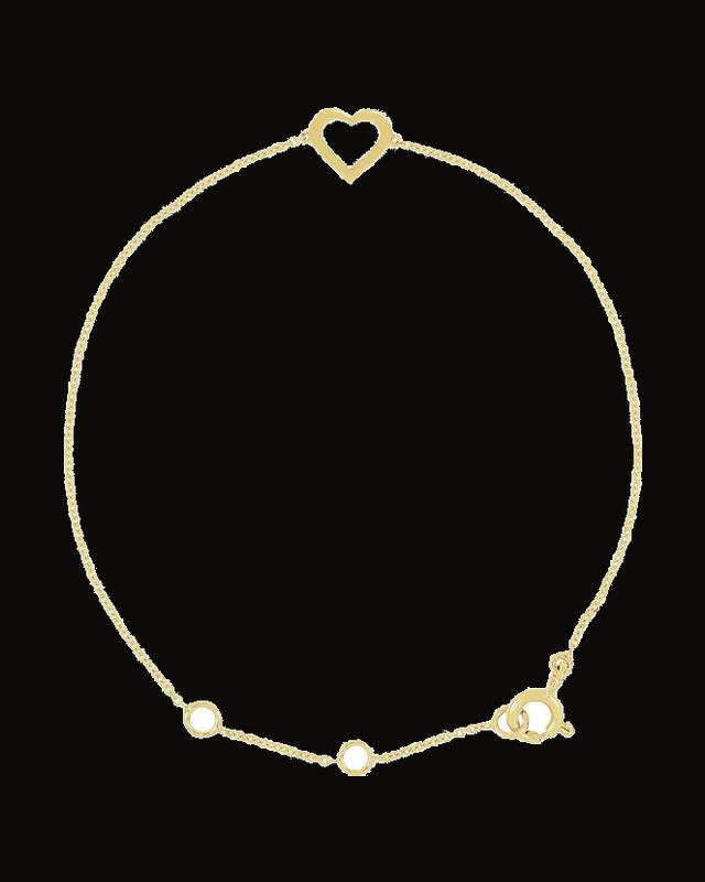 Heart Design Bracelet — 14K Yellow Gold