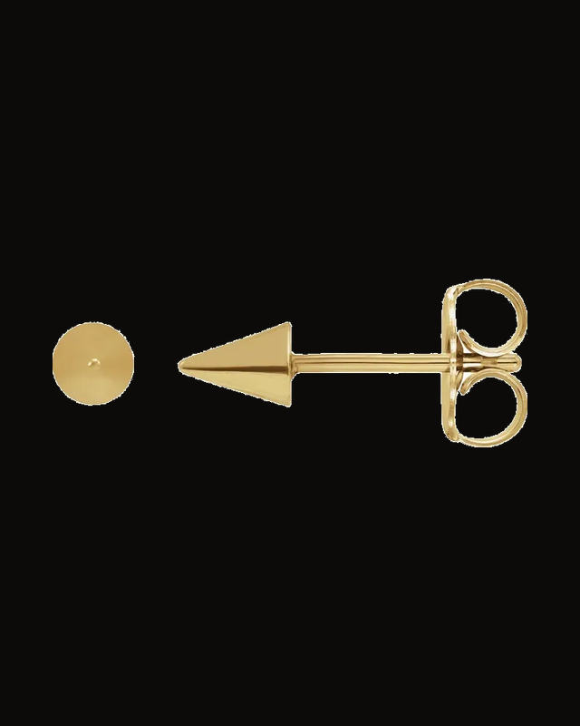 Spike Stud Earrings — 14K Yellow Gold