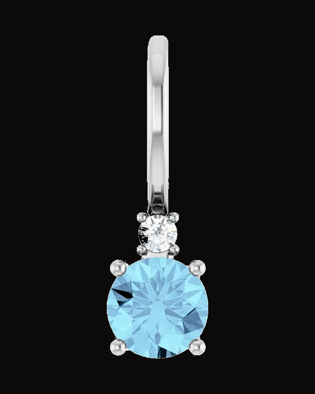 Accented Charm/Pendant — 14K White / Yellow Gold