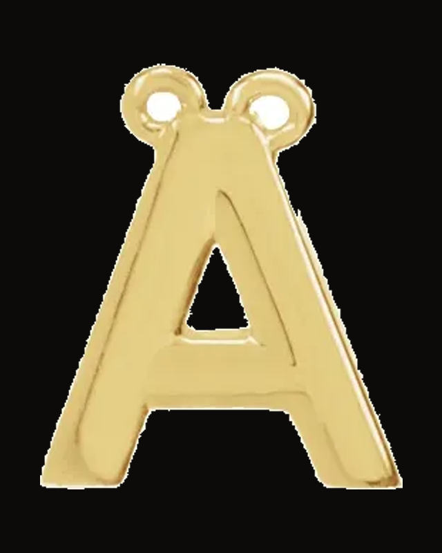 Block Initial Necklace Center