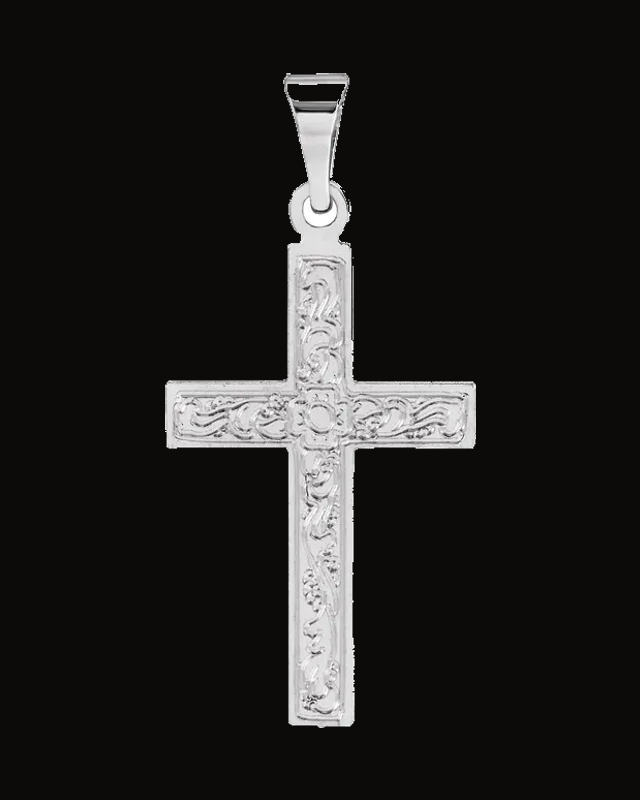 Floral Cross Necklace or Pendant