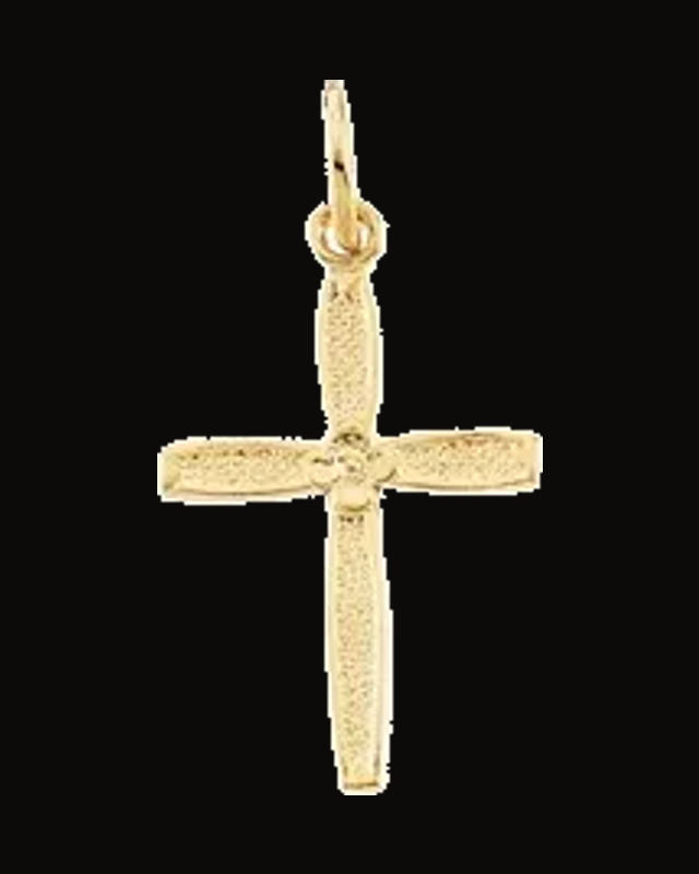 Youth Cross Pendant — 14K Yellow Gold