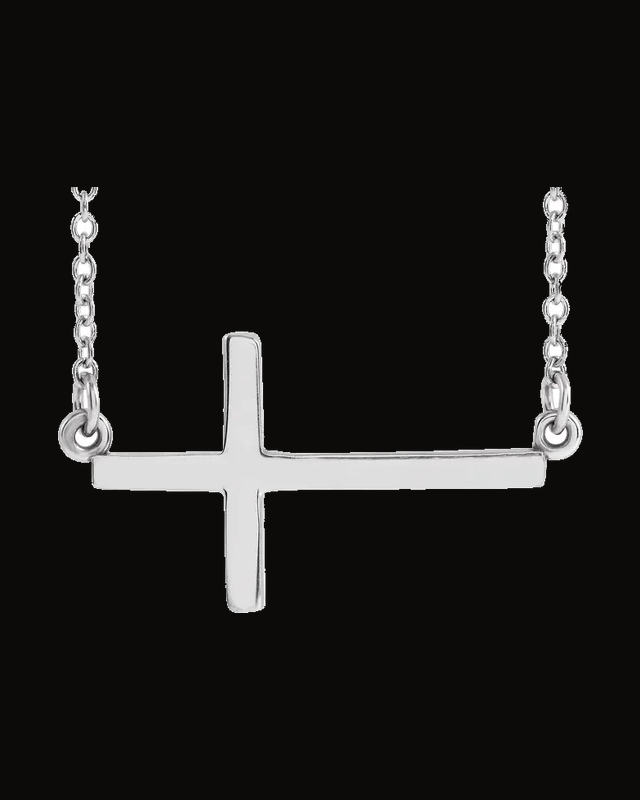 16-18 Inch Sideways Cross Necklace