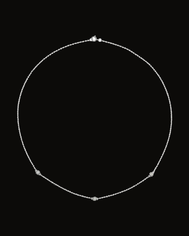 Bezel-Set Station Necklace