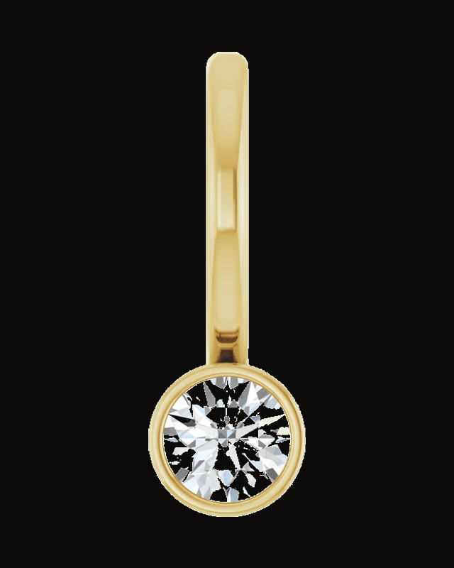 Bezel-Set Solitaire Charm/Pendant