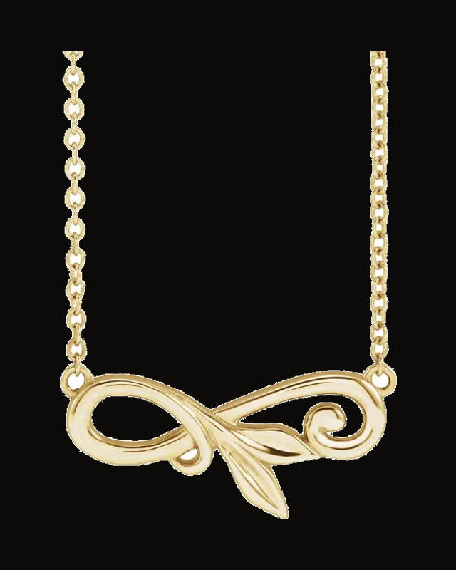 Infinity-Inspired Necklace or Center — 14K Yellow Gold