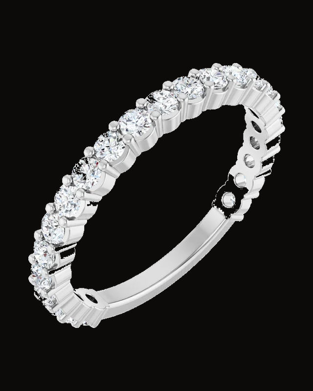5/8 CTW Lab-Grown Diamond Matching Band — Rhodium-Plated on 14K White Gold · 1 mm