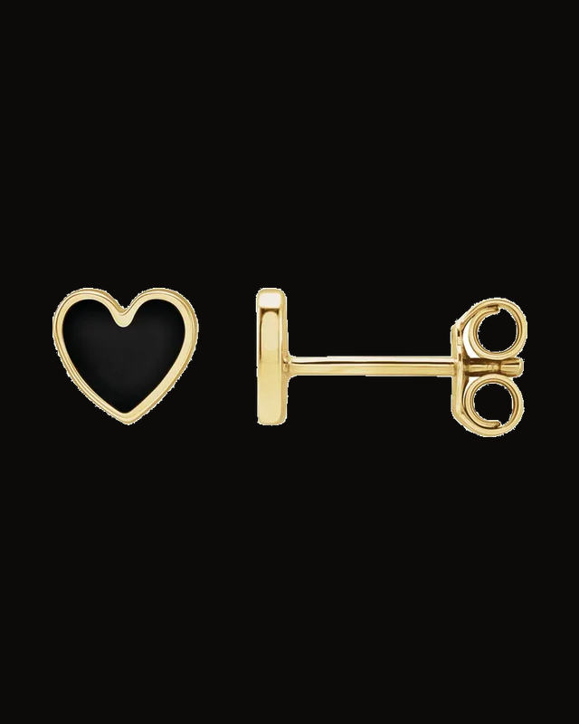 Enamel Heart Earrings