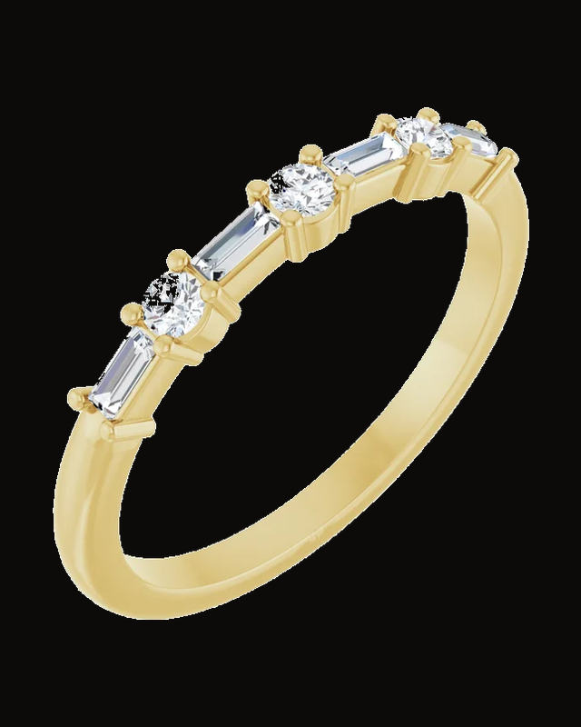 1/4 CTW Lab-Grown Diamond Anniversary Band — Rhodium-Plated on 14K White Gold · 1.5 mm