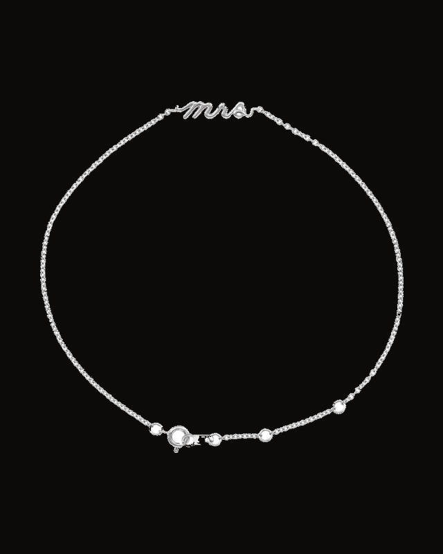 Lowercase Script Mrs Bracelet — Sterling Silver
