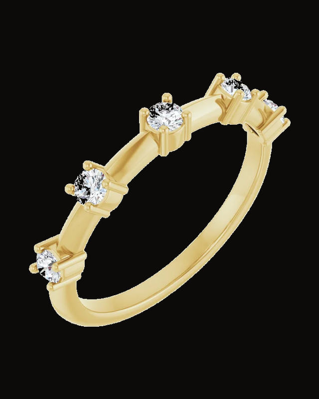 1/3 CTW Lab-Grown Diamond Knife-Edge Anniversary Band — 14K Yellow Gold · 1.5 mm