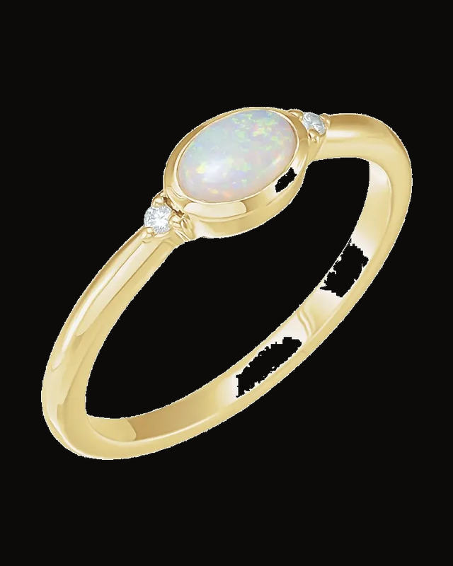 Bezel-Set Cabochon Ring