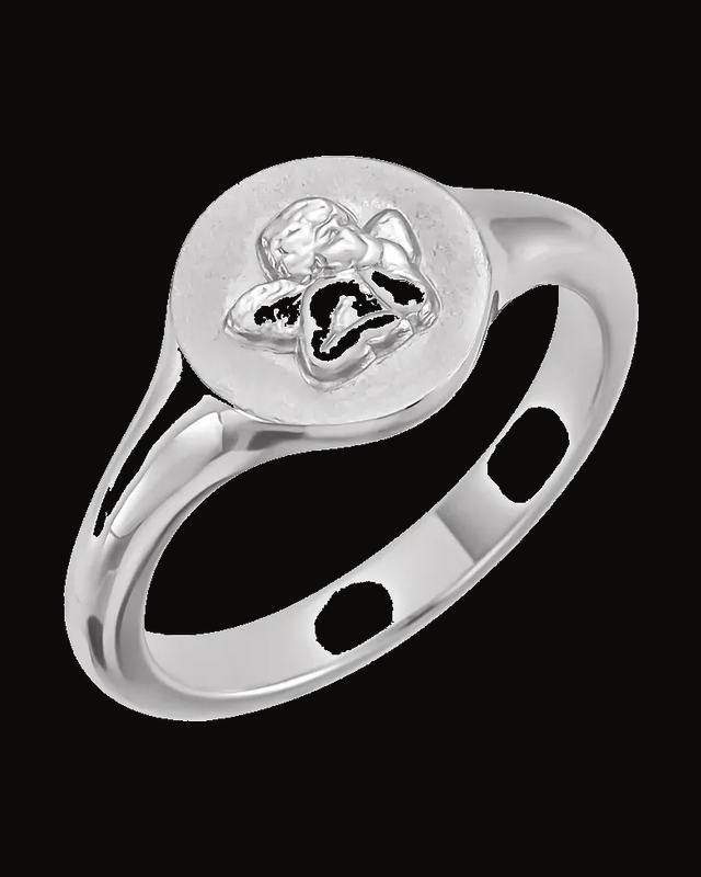 Cherub Angel Signet Pinky Ring