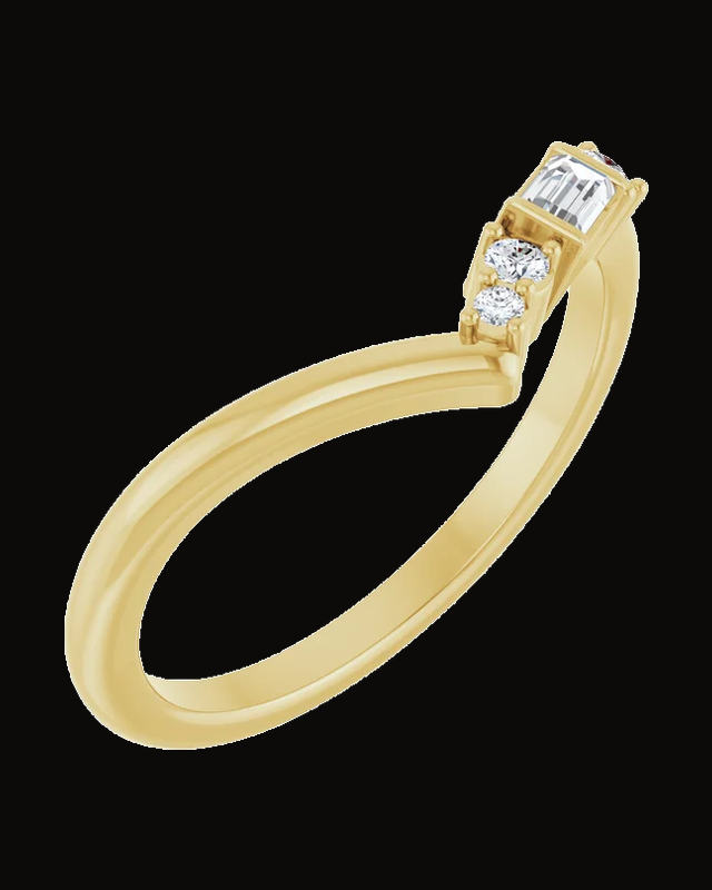 1/6 CTW Lab Grown Diamond Contour Band — 14K Yellow Gold · 1.5 mm